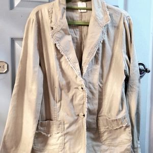 Avon Women's Cream Linen Cotton Blazer